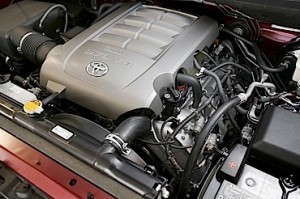 Photo 1: This Toyota 5.7L V8 truck engine offers relatively easy access to the ignition coils and spark plugs.