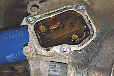 engine plate tensioner access