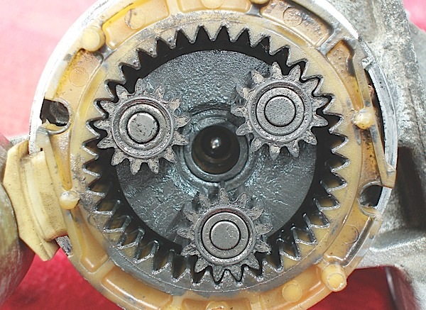 photo 3: this starter motor terminates into a planetary gear set similar to those used in automatic transmissions.