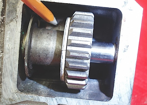photo 4: the secondary reduction drive gear contains an over-run clutch that disengages the starter motor as the engine speed increases.